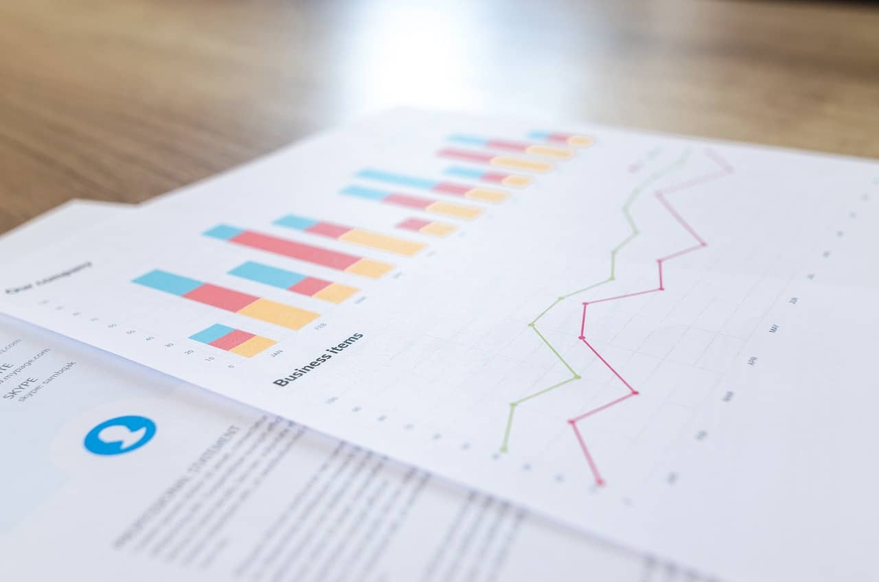 Rapport d'activité - image d'illustration avec des graphiques