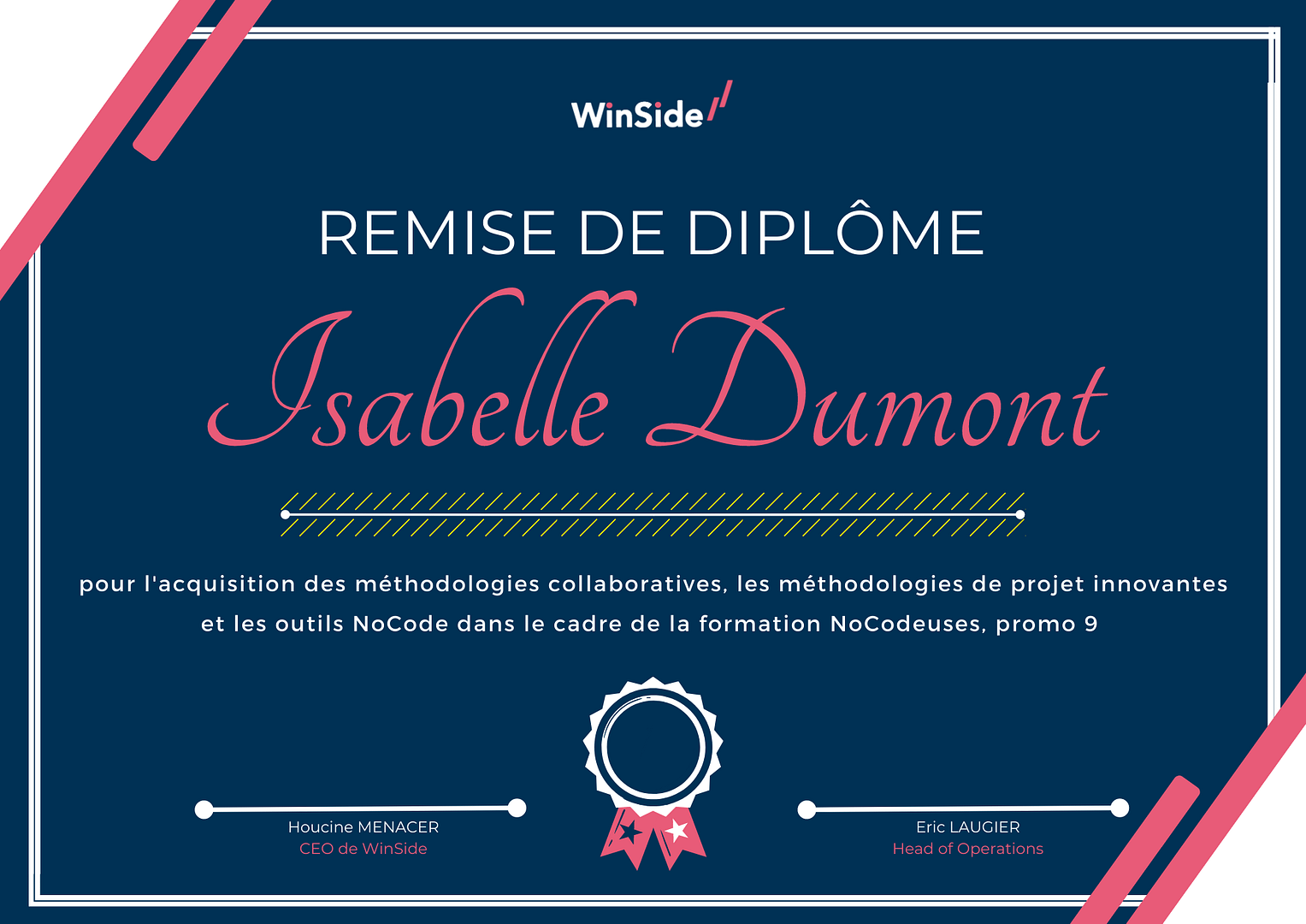 Diplôme No Codeuse